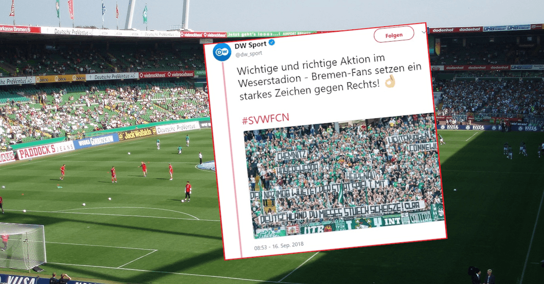 Staatsfunk lobt Spruchband: „Deutschland, du mieses Stück Scheiße!“