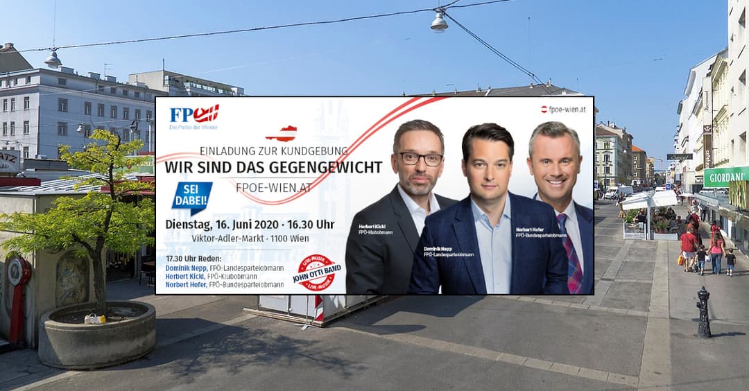 Wien: Nächste FPÖ-Kundgebung gegen „schwarz-grünen Corona-Wahnsinn“