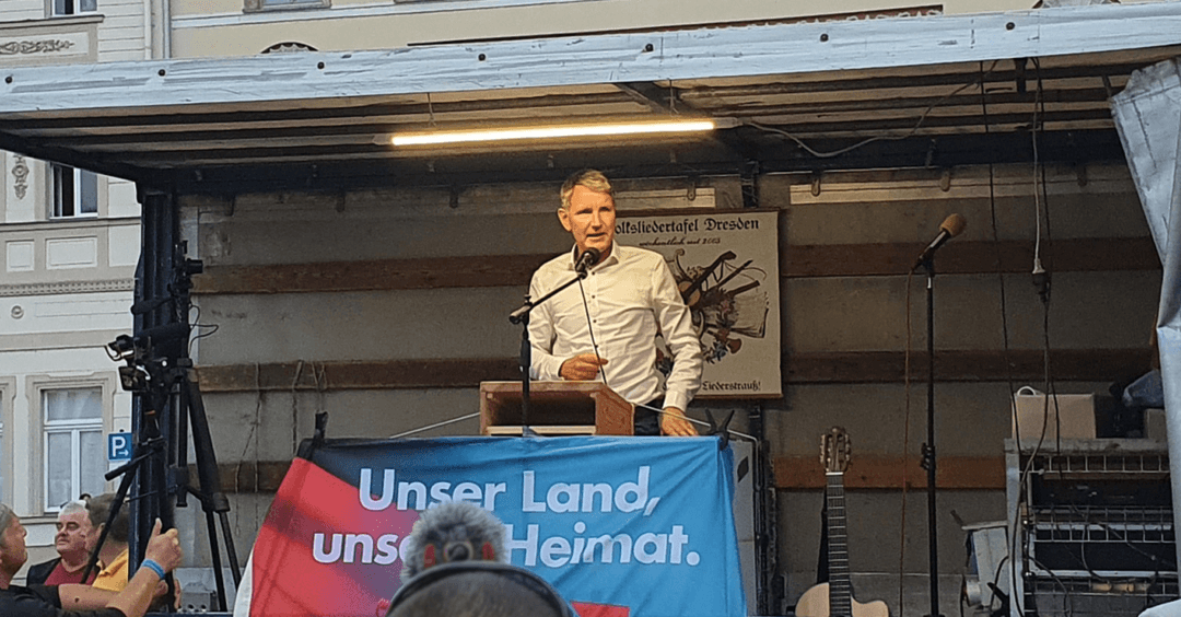 Höcke in Grimma: Heimatlieder und ein Blick in die Zukunft