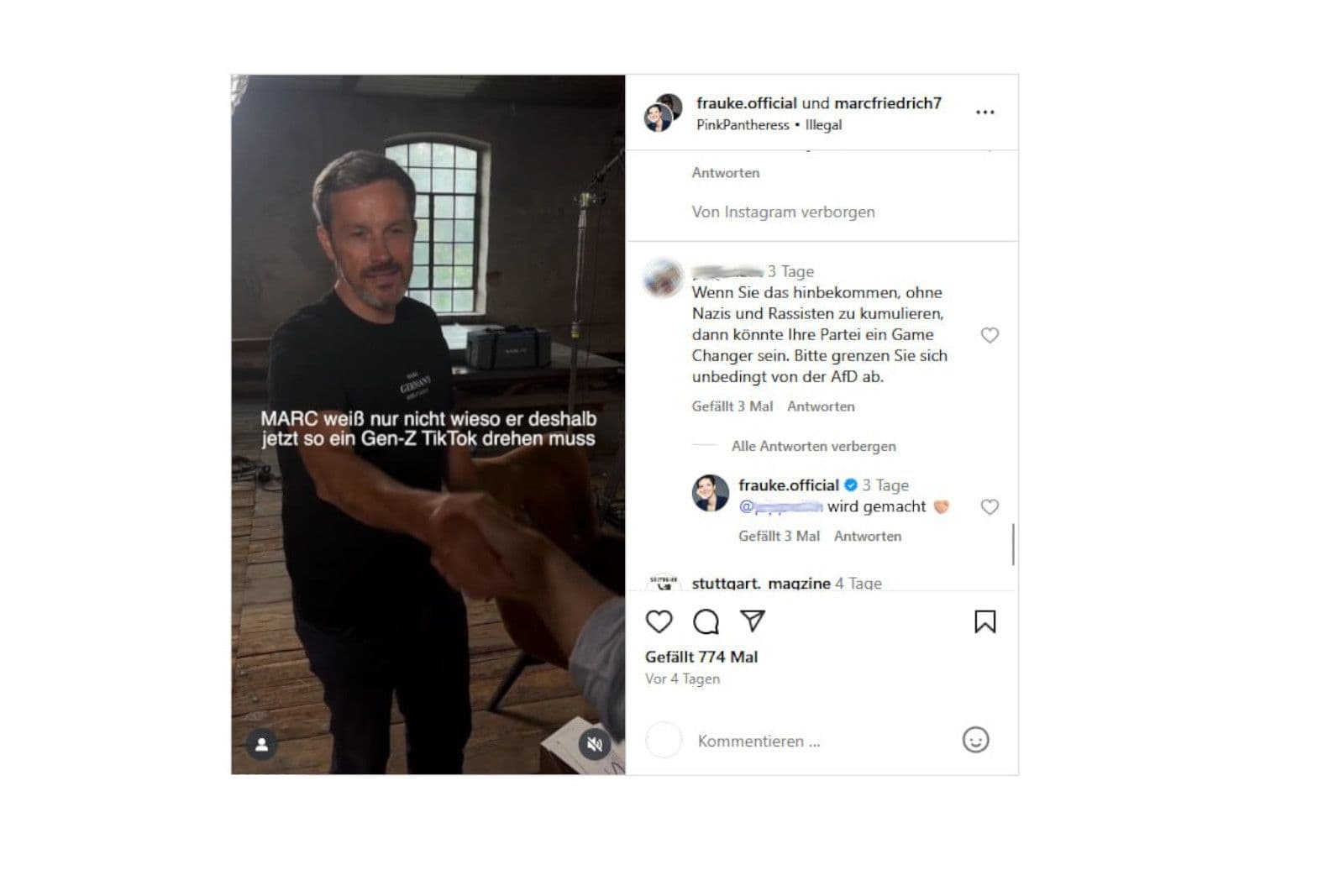 Screenshot Instagram