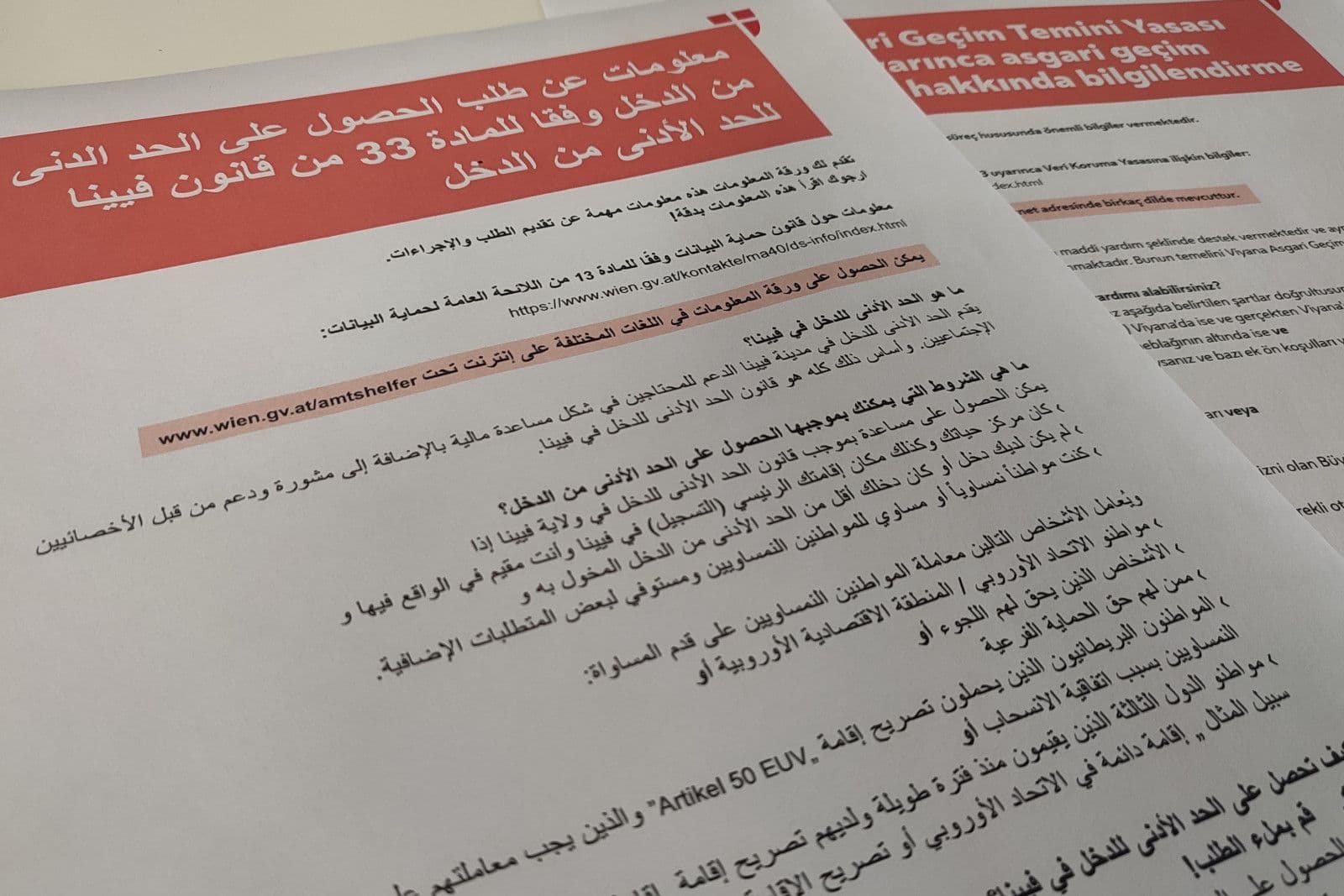 Wien bietet Antrag für Mindestsicherung auch in Arabisch und Türkisch an