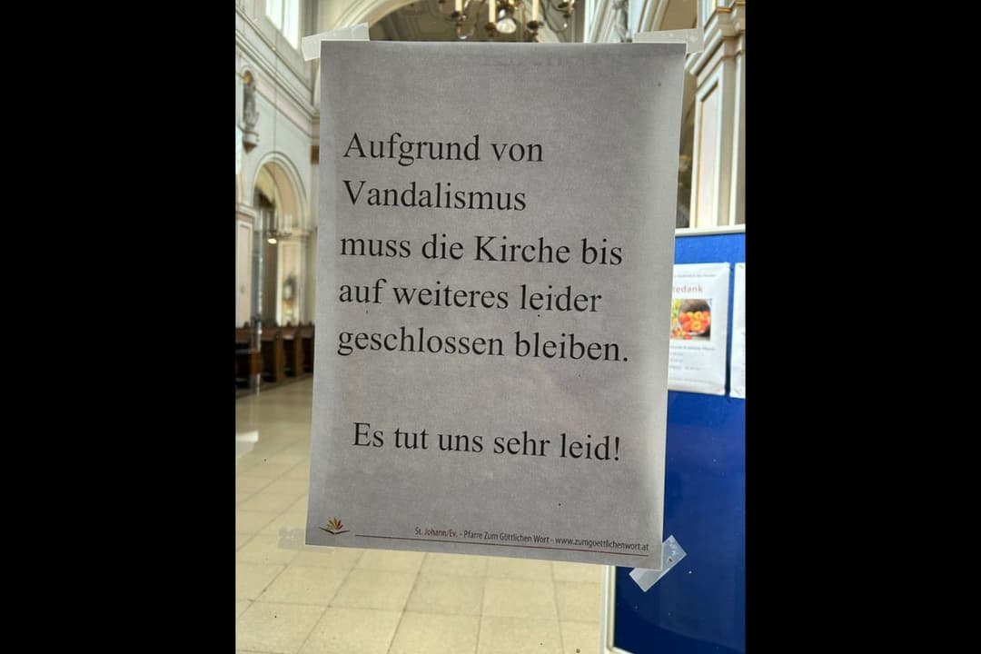 Wien-Favoriten: Kirche muss Zugang wegen Vandalismus massiv einschränken