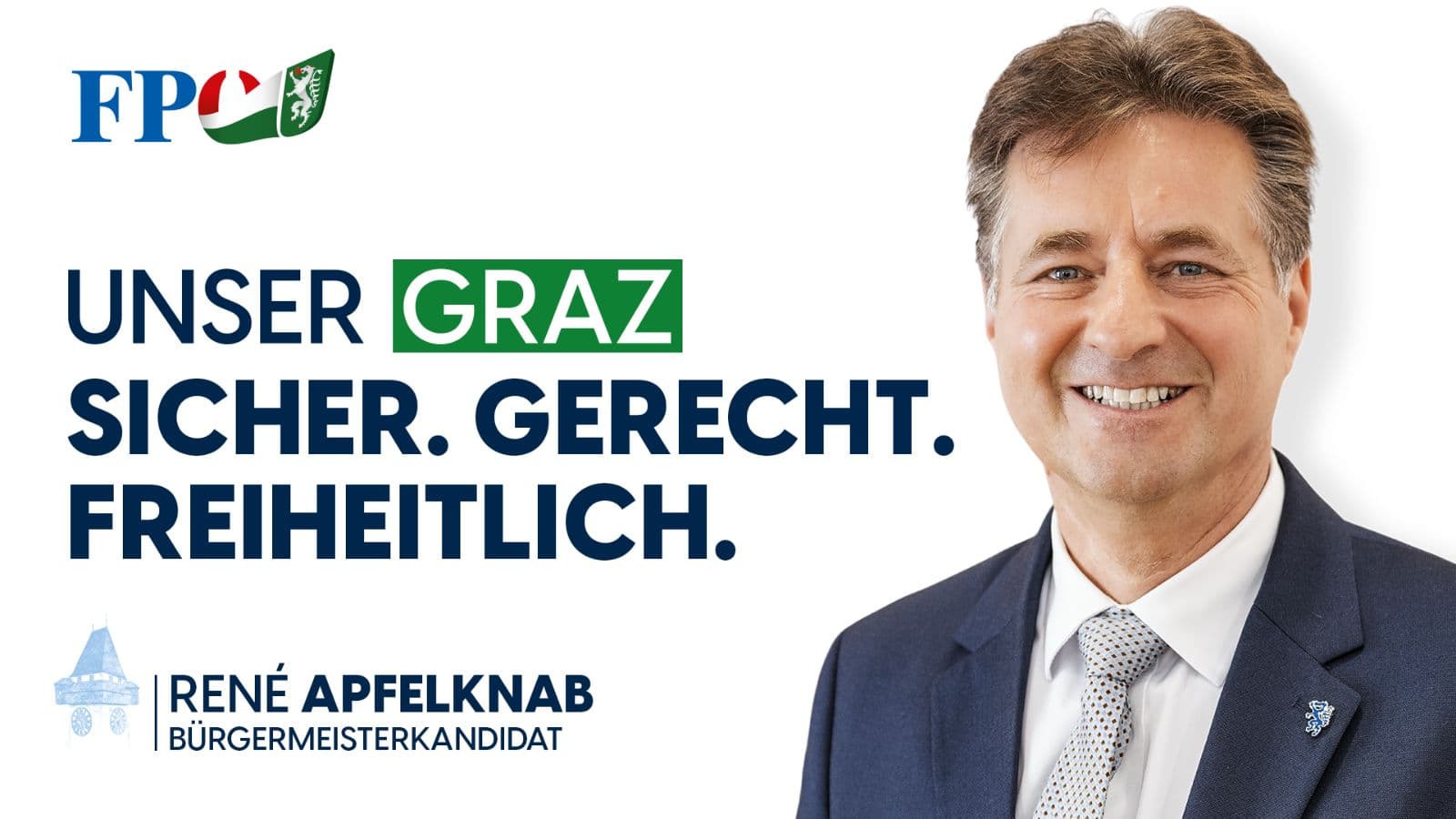 „Unser Graz – Sicher. Gerecht. Freiheitlich.“ – Mit diesem Slogan startet die Grazer FPÖ ihre Herbstkampagne. © FPÖ Graz