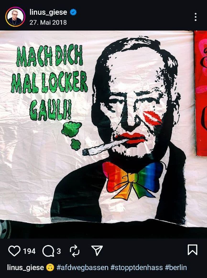 Screenshot: Instagram / linus_giese