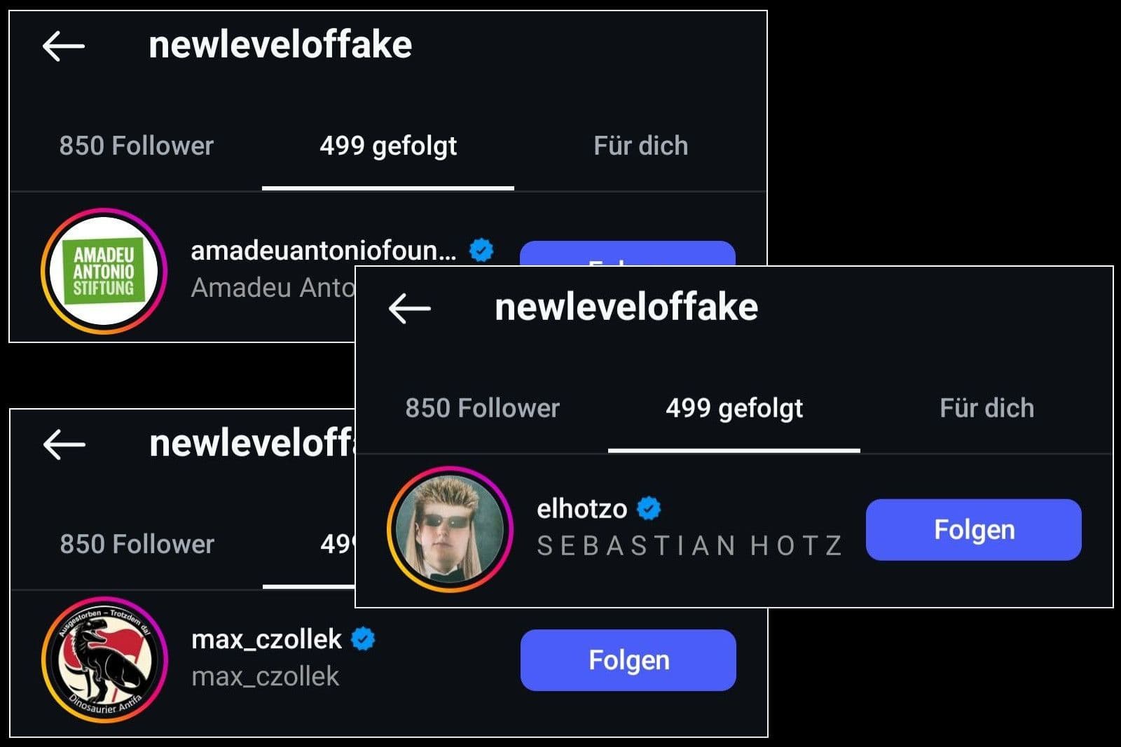 Screenshot: Instagram / newleveloffake