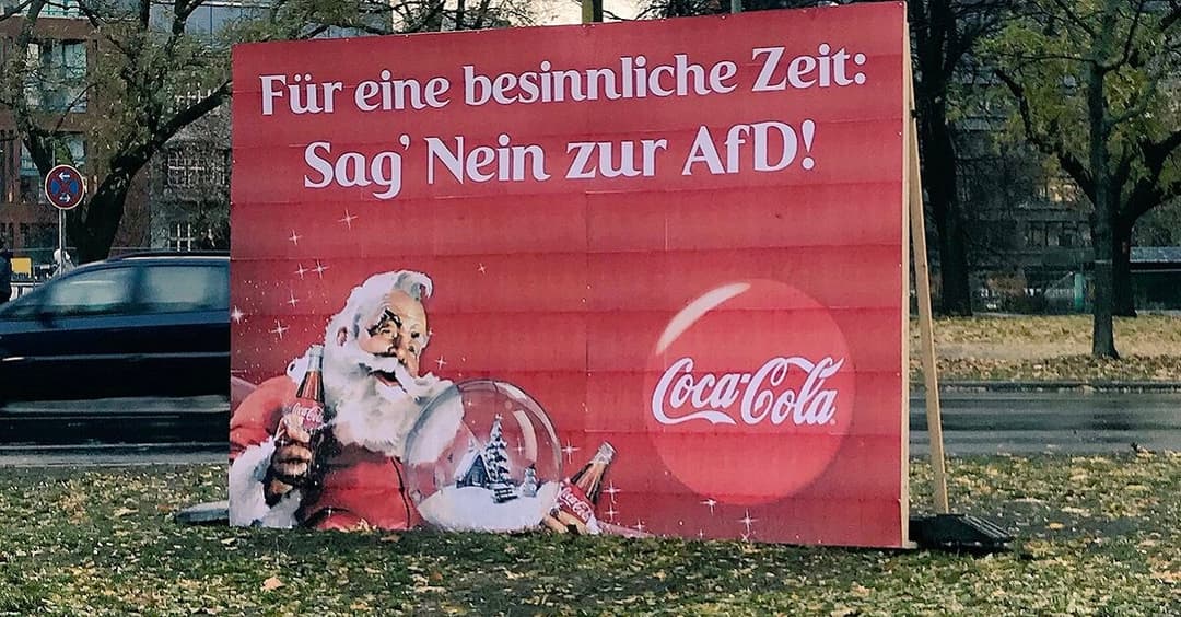 Berlin: Wirbel um vermeintliches Coca-Cola-Plakat gegen AfD