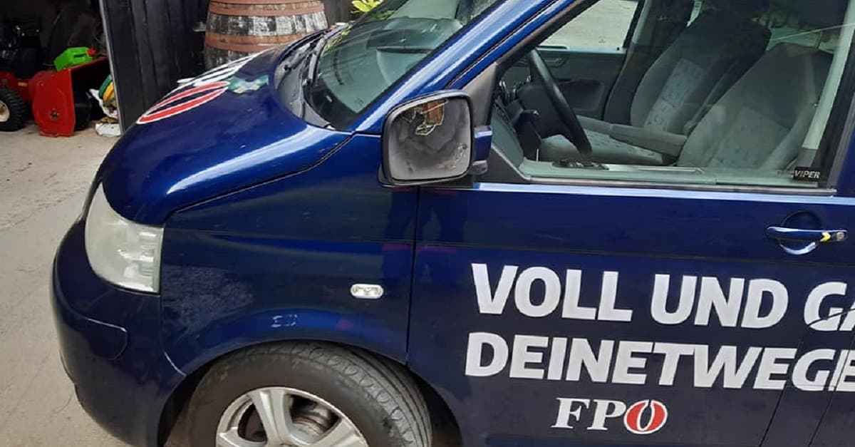 Übeltäter aus ÖVP-Umfeld: FPÖ-Bus in Oberösterreich beschädigt