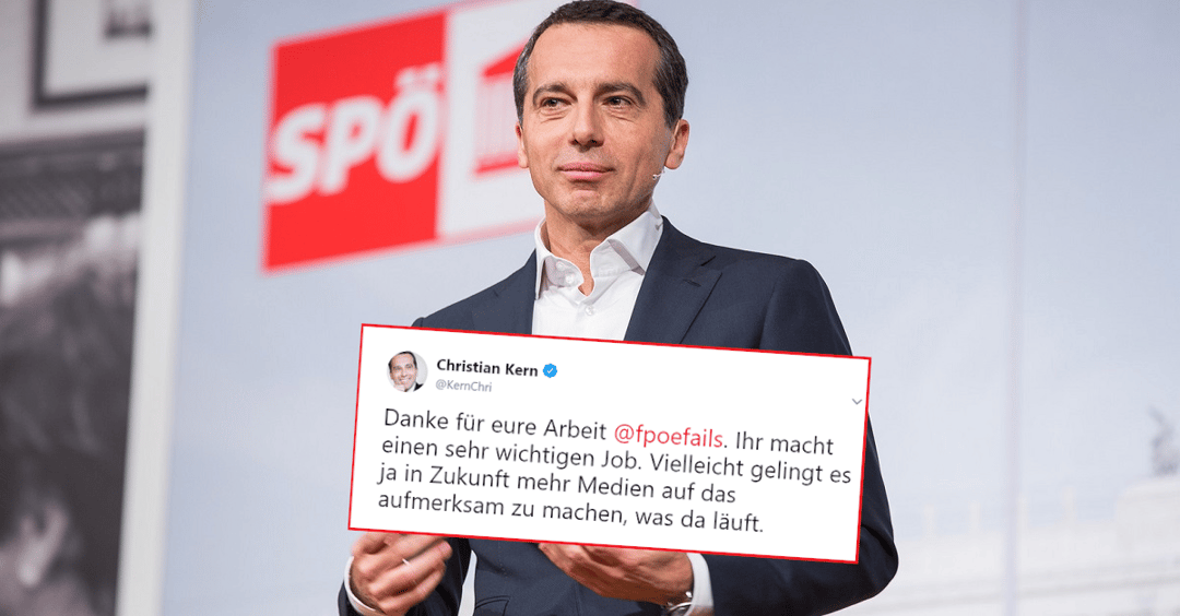 SPÖ-Chef Kern lobt berüchtigtes Anti-FPÖ-Portal für „wichtigen Job“