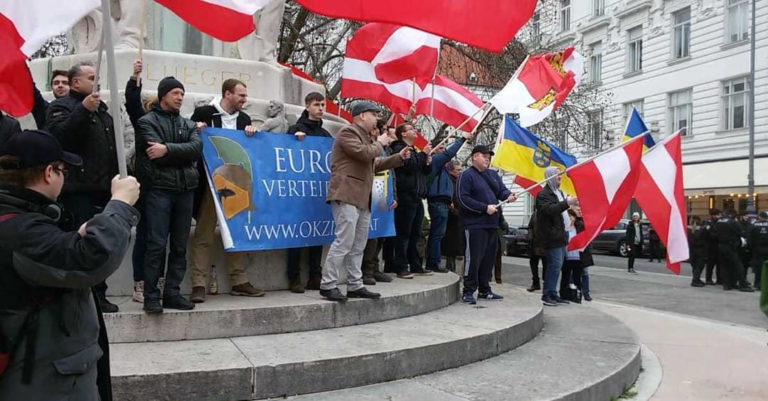 Linke Gewalt gegen patriotische Kundgebungen in Wien