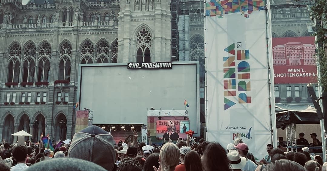 Rechte Protest-Aktion bei Wiener Regenbogenparade