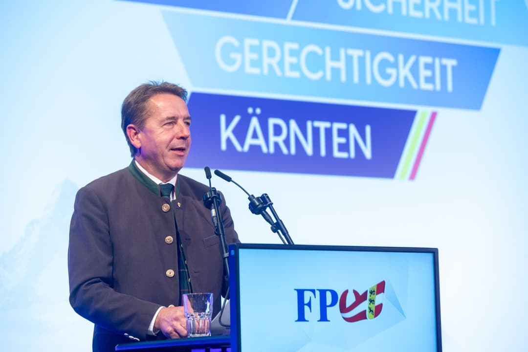 Landesparteitag der FPÖ Kärnten: Angerer mit 99,31 Prozent wiedergewählt