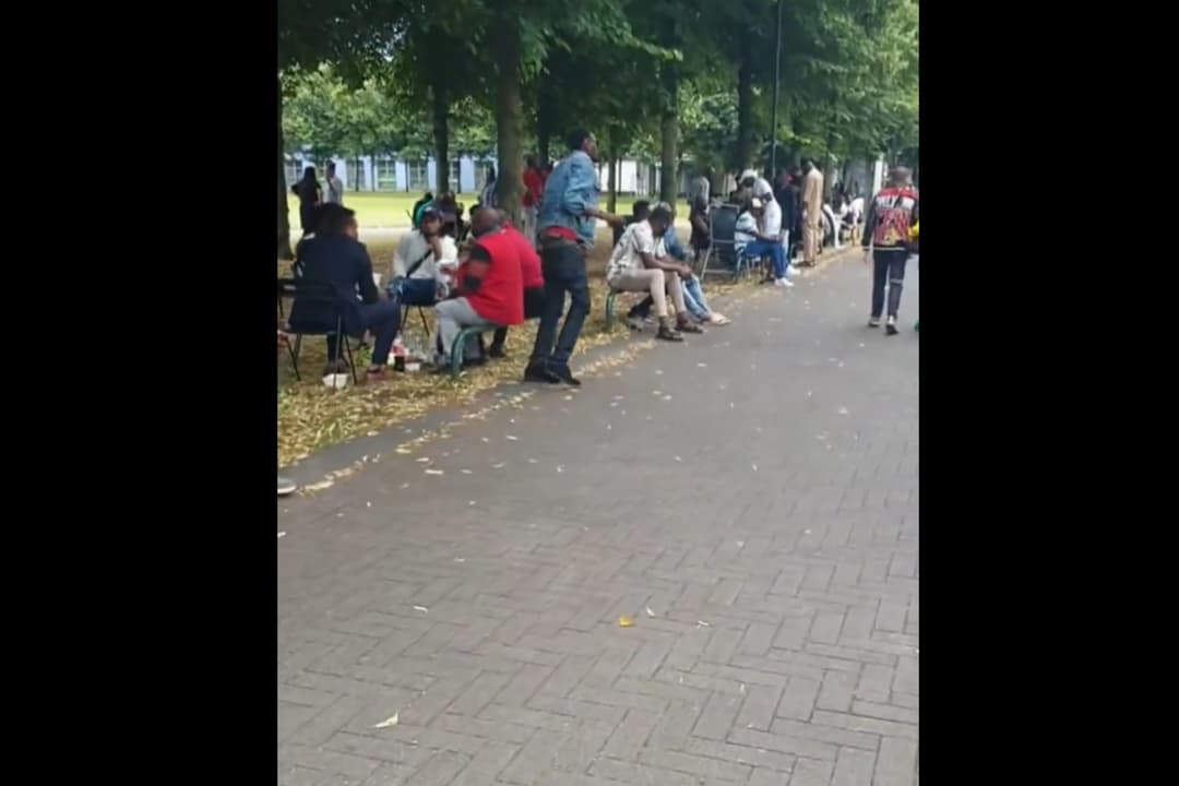 Video aus Düsseldorf: Afrikaner im Park erhitzen die Gemüter