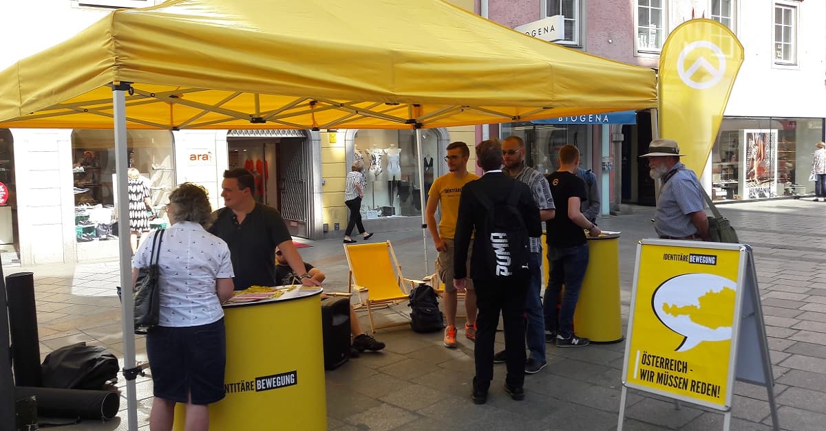 Linksextremer Überfall auf Identitären-Stand in Linz