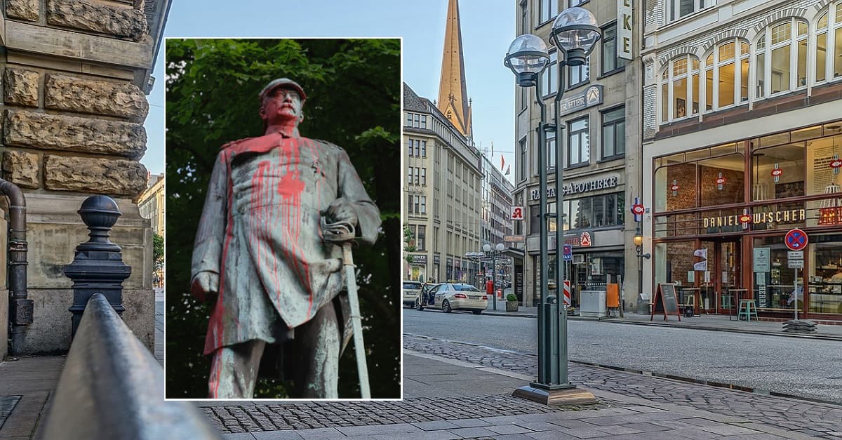 Hamburg: Linker Farbanschlag auf Bismarck-Denkmal