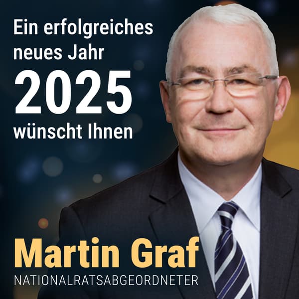 Martin Graf wünscht ein erfolgreiches neues Jahr!